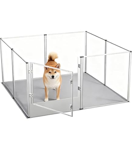 Amazon | HAKOPE 【圧迫感のないクリアサークル】 ペットサークル 犬